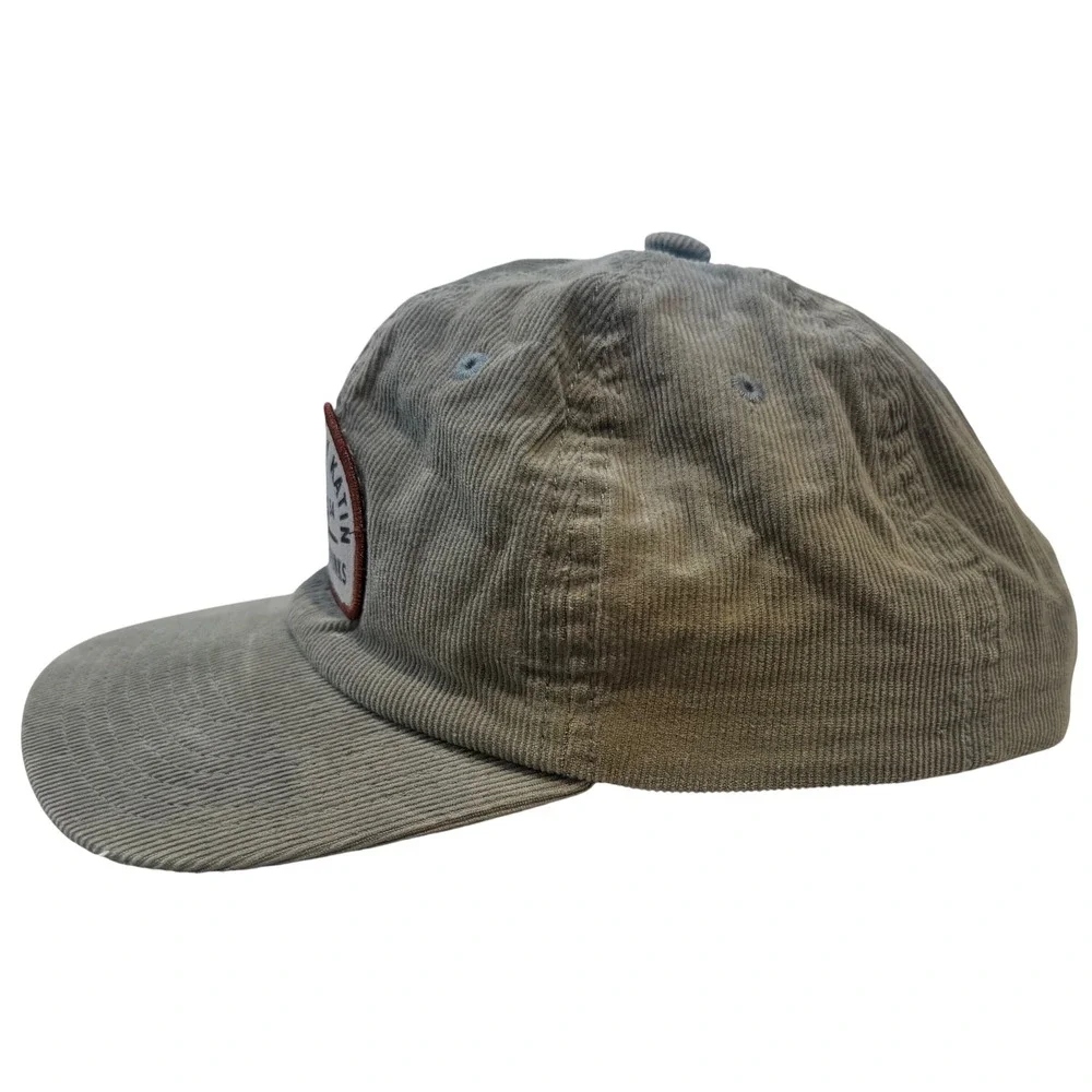 Katin USA Gray Corduroy Snapback Hat Surf Trunks Patch Men's OSFA